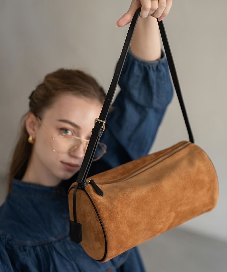 本革 スエード ワンハンドルバッグ