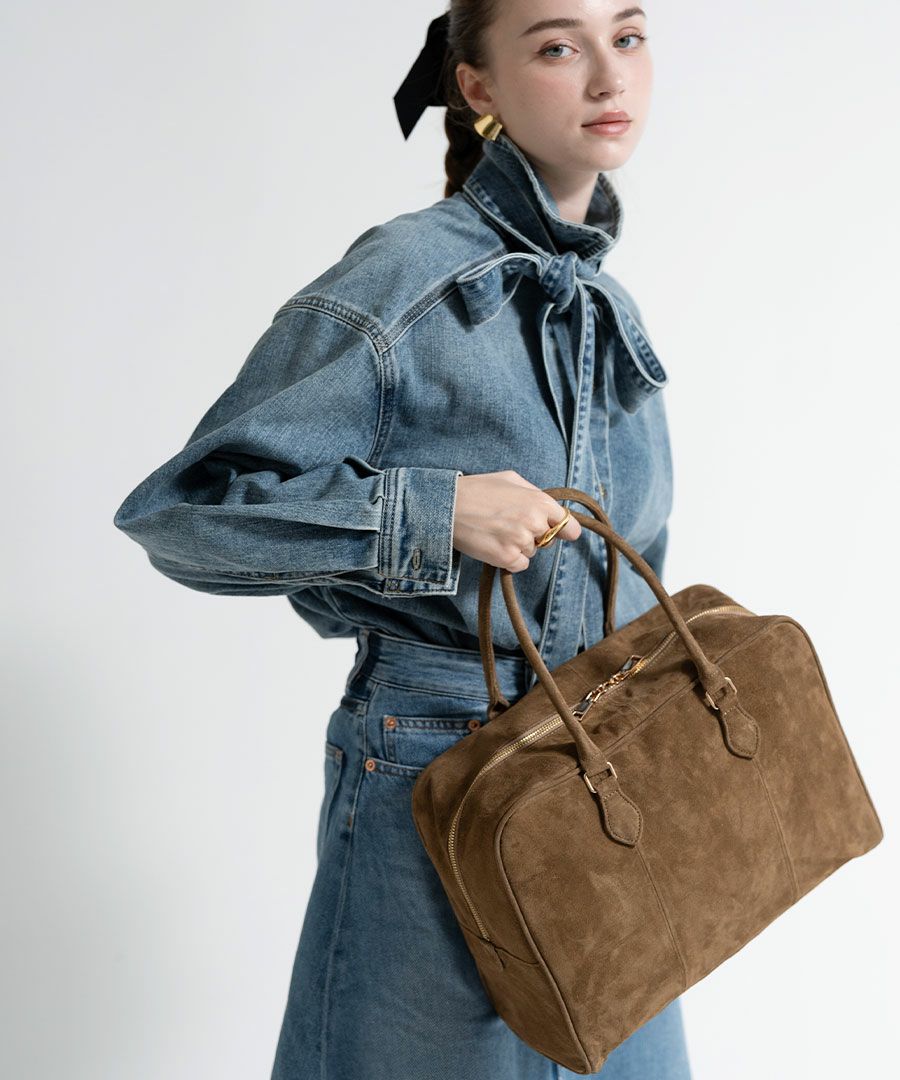 ボストンバッグ 本革 スウェードバッグ Donusa ドヌサ【第2世代・改良版】