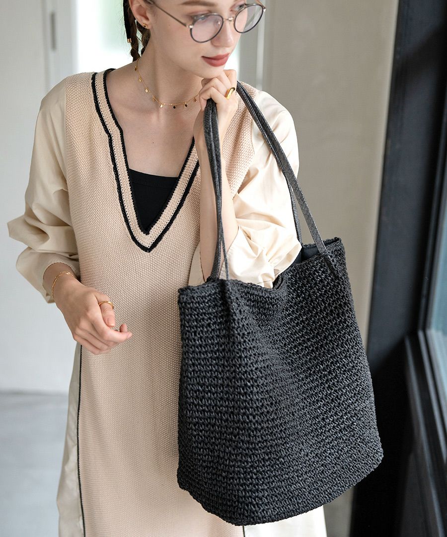 かごバッグ　トートバッグ 2WAYバッグ