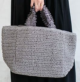 フリル×かごトートバッグ かごバッグ Gozo L ゴゾ Lサイズ