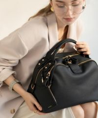 本革 ボストンバッグ ショルダーバッグ Loche ロシェ 第8世代 改良版 ブラック