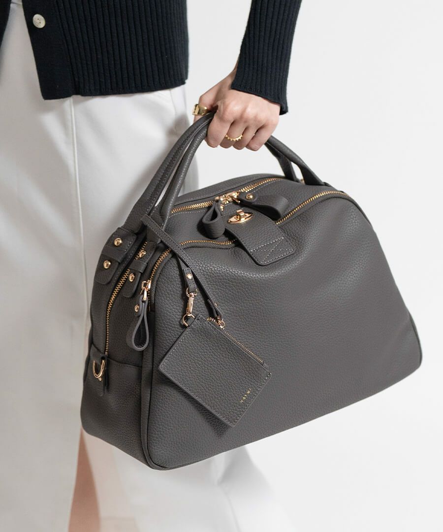 本革 ボストンバッグ ショルダーバッグ Loche ロシェ 第8世代 改良版 ゾウグレー