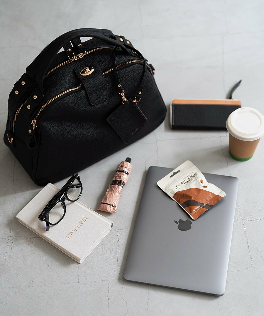 本革 ボストンバッグ ショルダーバッグ Loche ロシェ 第8世代 改良版 ブラック