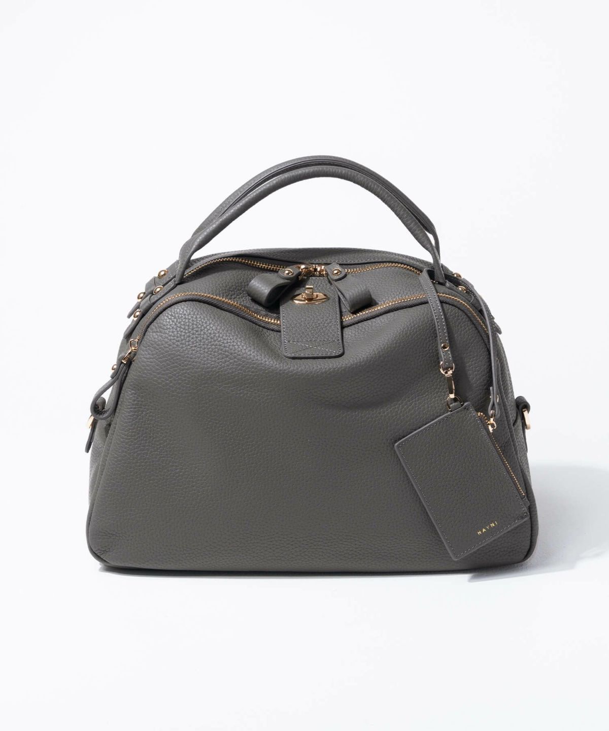 本革 ボストンバッグ ショルダーバッグ Loche ロシェ 第8世代 改良版 ゾウグレー