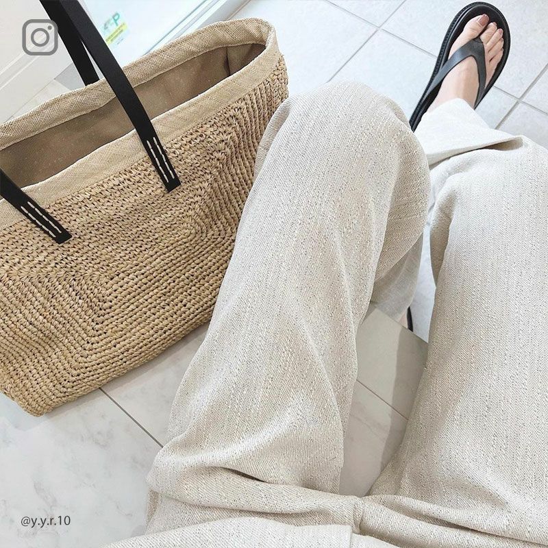  かごバッグ ショルダーバッグ 　ラフィア天然素材×本牛革 Canetta カネッタMサイズ 