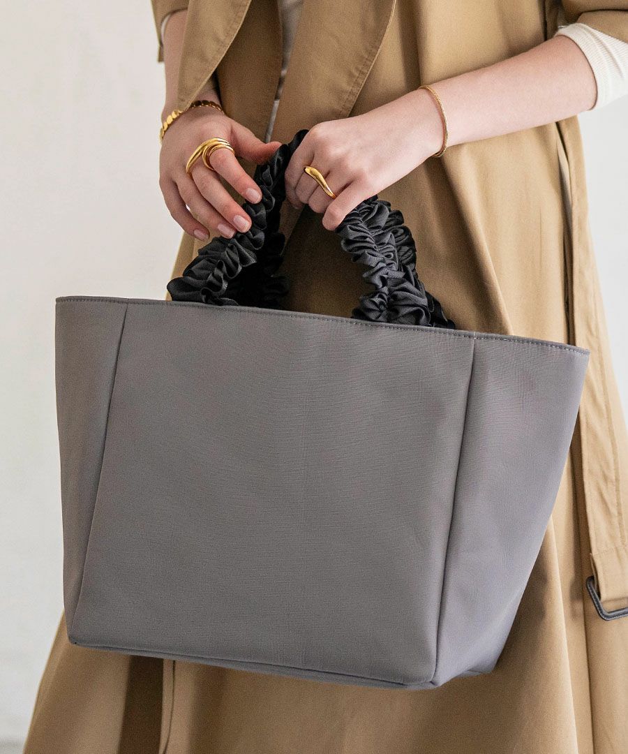 フリルハンドル トートバッグ Lifuka Nylon L リフカナイロン Lサイズ【第2世代・改良版】