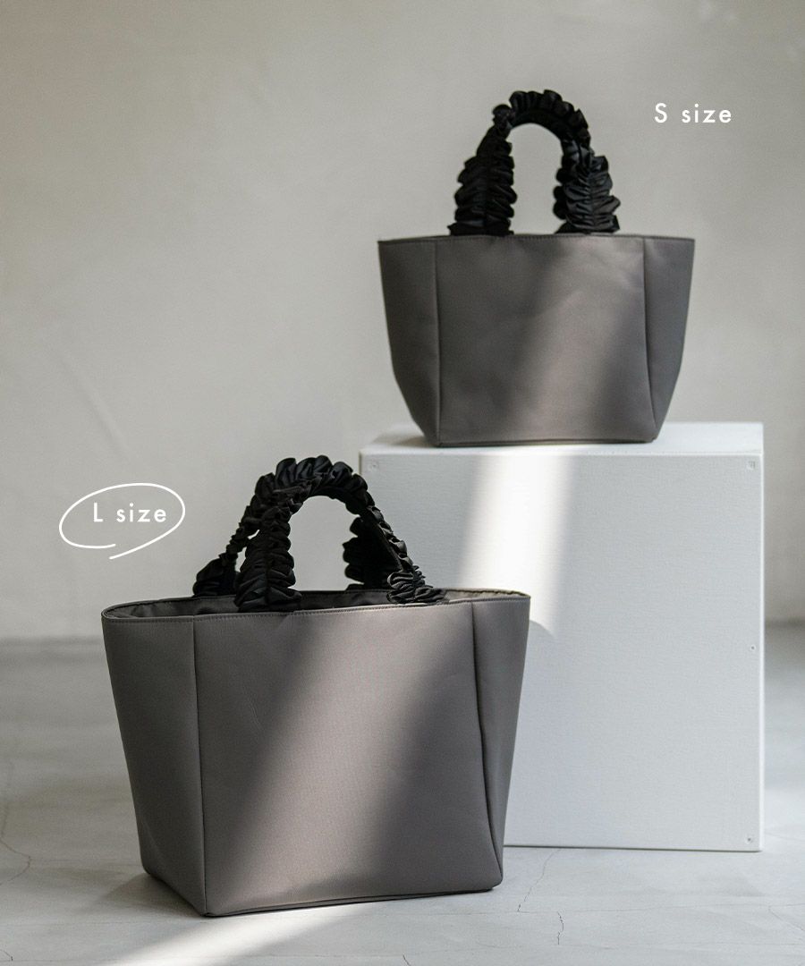 フリルハンドル トートバッグ Lifuka Nylon L リフカナイロン Lサイズ【第2世代・改良版】
