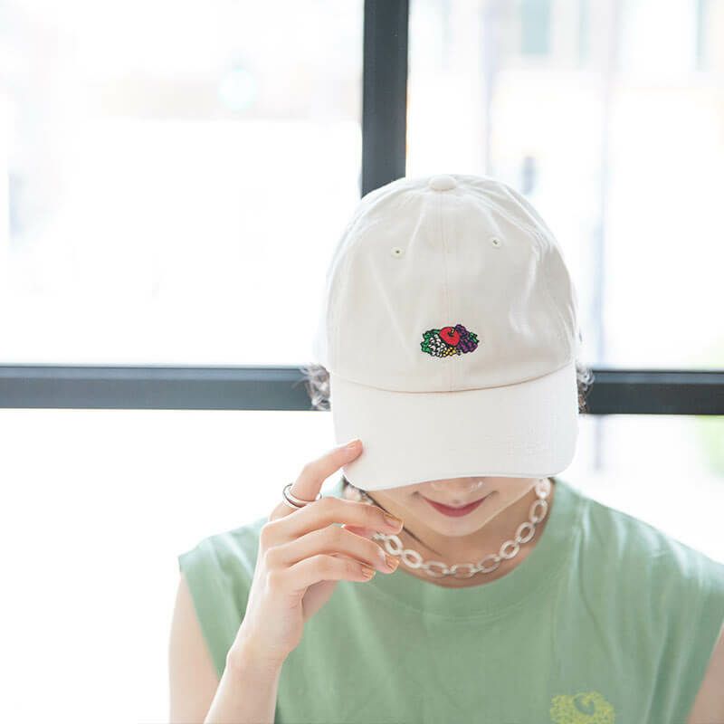  キャップ　帽子　レディース FRUIT OF THE LOOM フルーツオブザルーム ロゴ エンブレム ローキャップ 