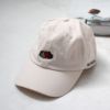  キャップ　帽子　レディース FRUIT OF THE LOOM フルーツオブザルーム ロゴ エンブレム ローキャップ 　アイボリー