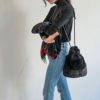巾着バッグ ファー レディース バッグ エコファー ファーバッグ Milldo ミルド