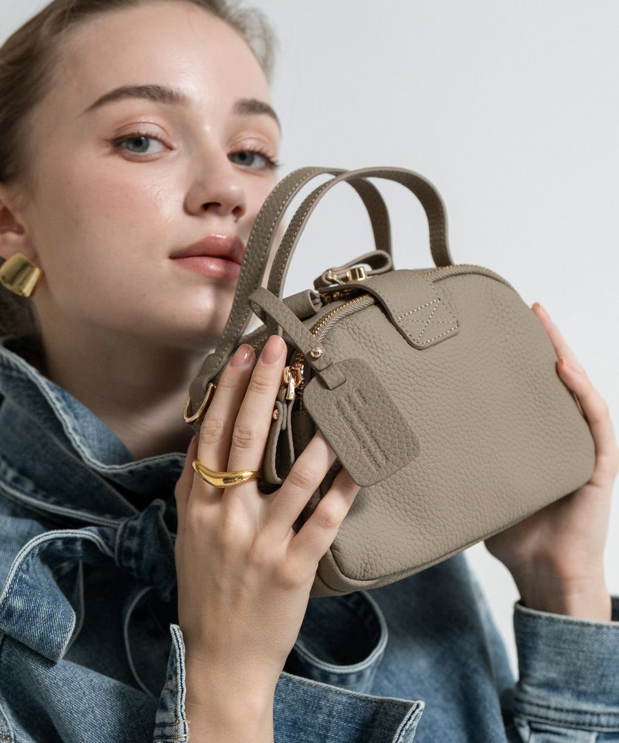 ショルダーバッグ レディース 斜めがけ ボストンバッグ 2way 大人 ワンマイル 小さめ 本革 牛革 バッグ レザー Baby Loche ベイビーロシェ キャメル