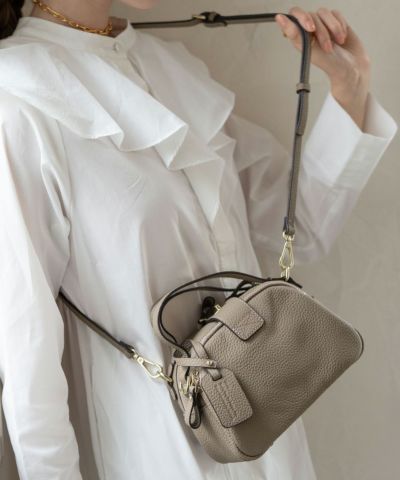 ショルダーバッグ レディース 斜めがけ ボストンバッグ 2way 大人 ワンマイル 小さめ 本革 牛革 バッグ レザー Baby Loche ベイビーロシェ キャメル