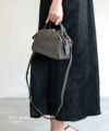 ショルダーバッグ レディース 斜めがけ ボストンバッグ 2way 大人 ワンマイル 小さめ 本革 牛革 バッグ レザー Baby Loche ベイビーロシェ シルバー