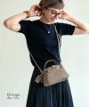 ショルダーバッグ レディース 斜めがけ ボストンバッグ 2way 大人 ワンマイル 小さめ 本革 牛革 バッグ レザー Baby Loche ベイビーロシェ ブラック