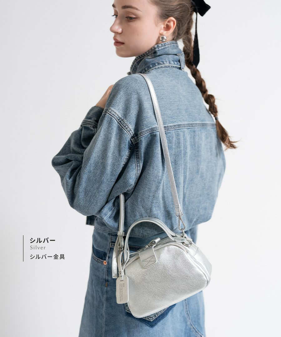 ショルダーバッグ レディース 斜めがけ ボストンバッグ 2way 大人 ワンマイル 小さめ 本革 牛革 バッグ レザー Baby Loche ベイビーロシェ