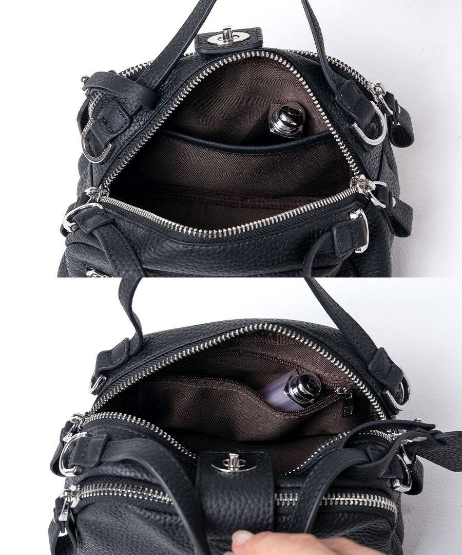 ショルダーバッグ レディース 斜めがけ ボストンバッグ 2way 大人 ワンマイル 小さめ 本革 牛革 バッグ レザー Baby Loche ベイビーロシェ