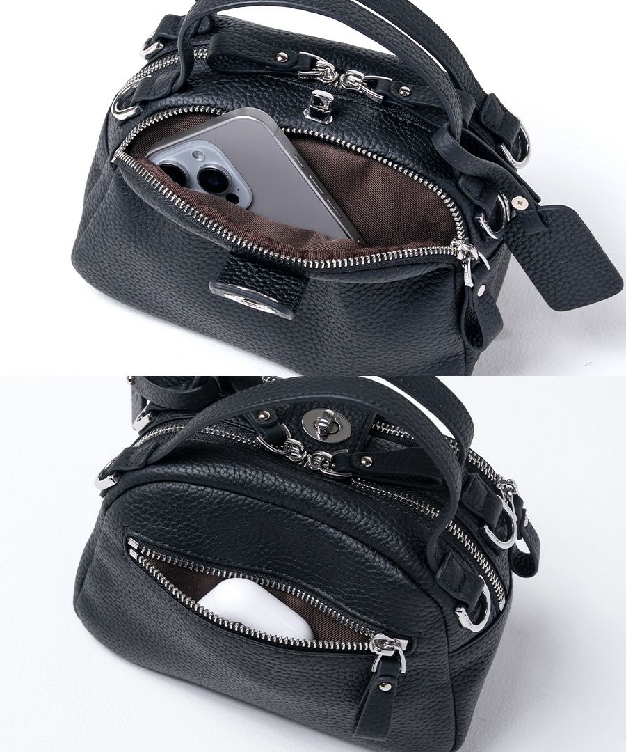 ショルダーバッグ レディース 斜めがけ ボストンバッグ 2way 大人 ワンマイル 小さめ 本革 牛革 バッグ レザー Baby Loche ベイビーロシェ