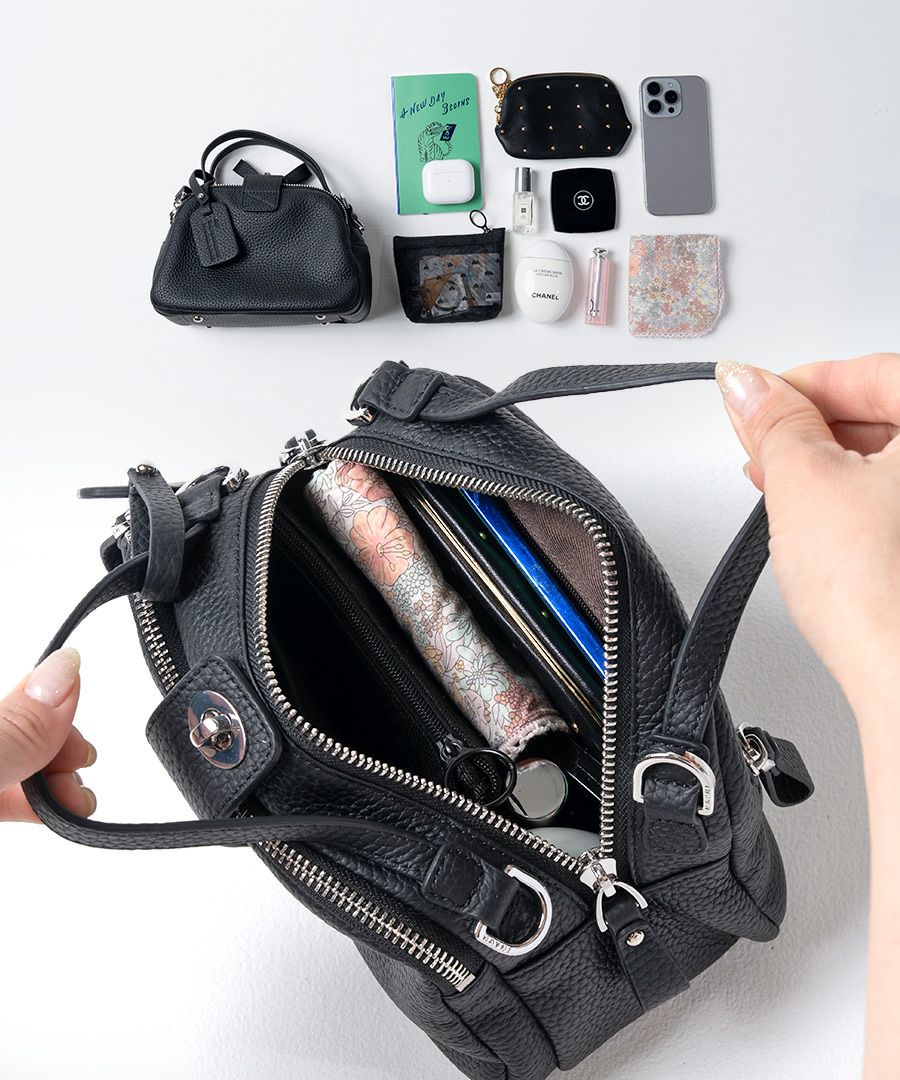 ショルダーバッグ レディース 斜めがけ ボストンバッグ 2way 大人 ワンマイル 小さめ 本革 牛革 バッグ レザー Baby Loche ベイビーロシェ