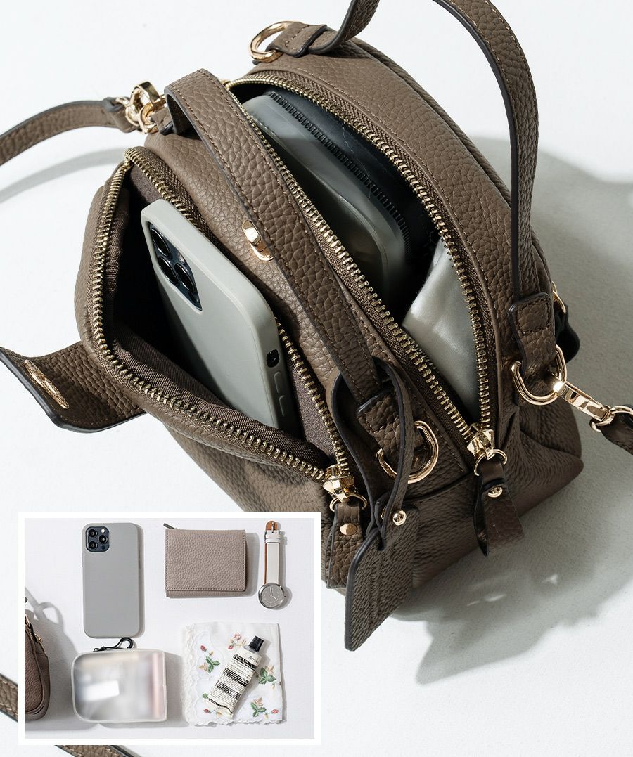 ショルダーバッグ レディース 斜めがけ ボストンバッグ 2way 大人 ワンマイル 小さめ 本革 牛革 バッグ レザー Baby Loche ベイビーロシェ