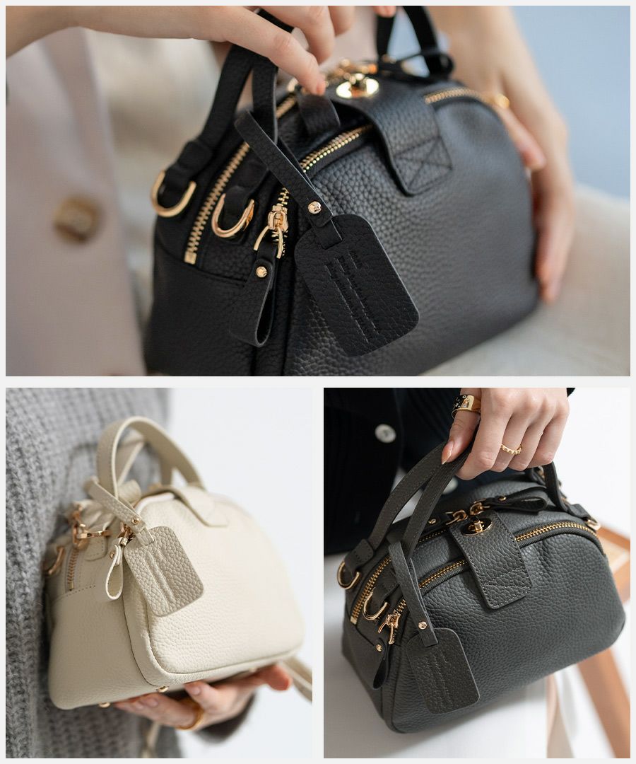 ショルダーバッグ レディース 斜めがけ ボストンバッグ 2way 大人 ワンマイル 小さめ 本革 牛革 バッグ レザー Baby Loche ベイビーロシェ