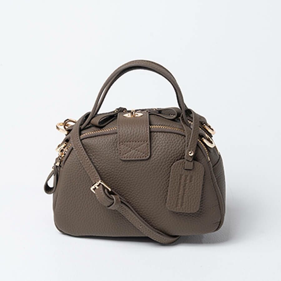 ショルダーバッグ レディース 斜めがけ ボストンバッグ 2way 大人 ワンマイル 小さめ 本革 牛革 バッグ レザー Baby Loche ベイビーロシェ トープ