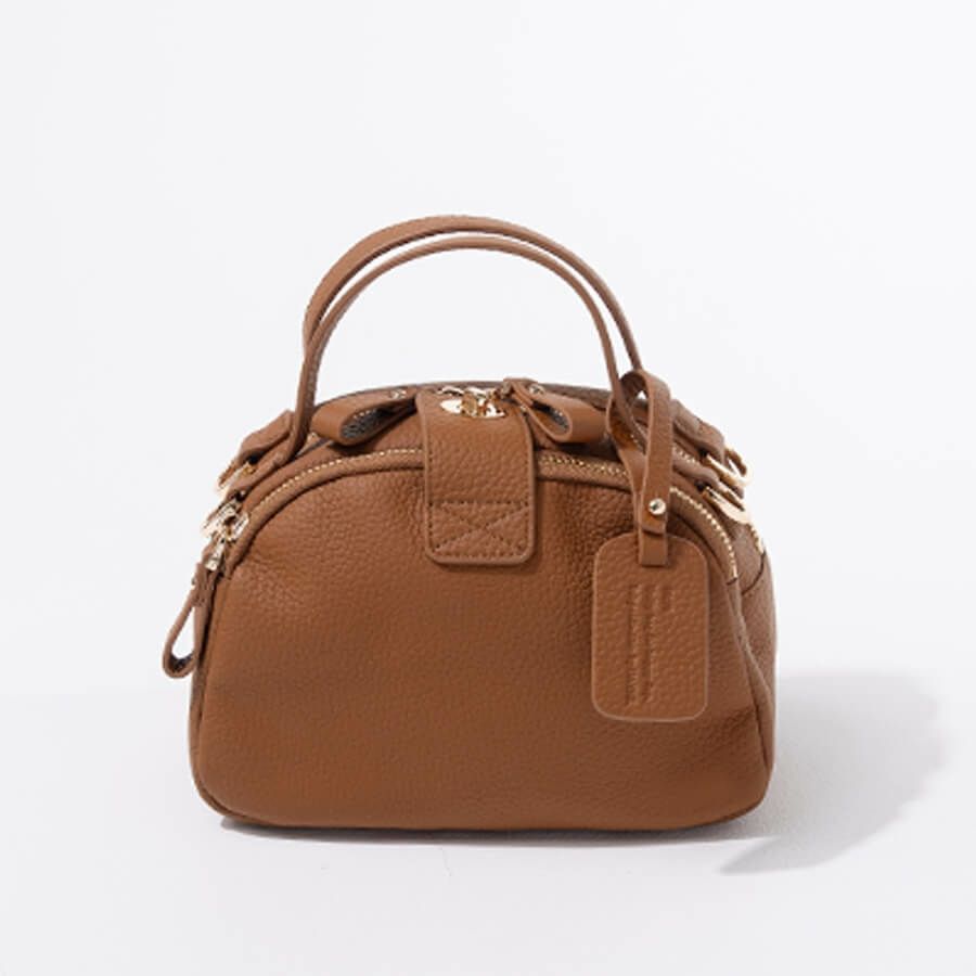 ショルダーバッグ レディース 斜めがけ ボストンバッグ 2way 大人 ワンマイル 小さめ 本革 牛革 バッグ レザー Baby Loche ベイビーロシェ キャメル