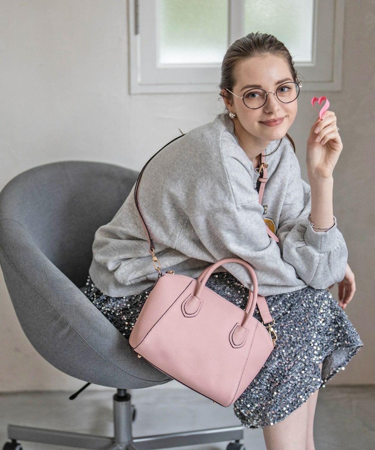 ショルダーバッグ 2Way 本革 型押し Shiena シエナMサイズ