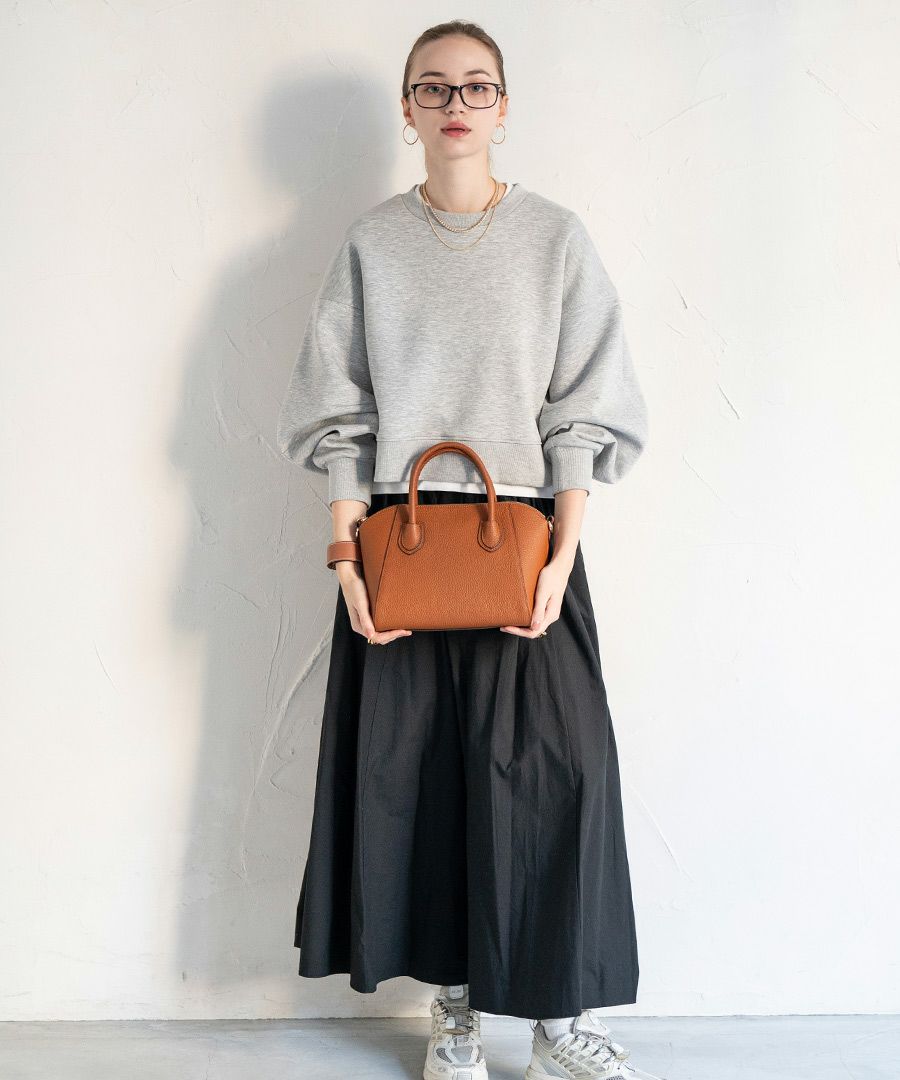 ショルダーバッグ 2Way 本革 型押し Shiena シエナMサイズ