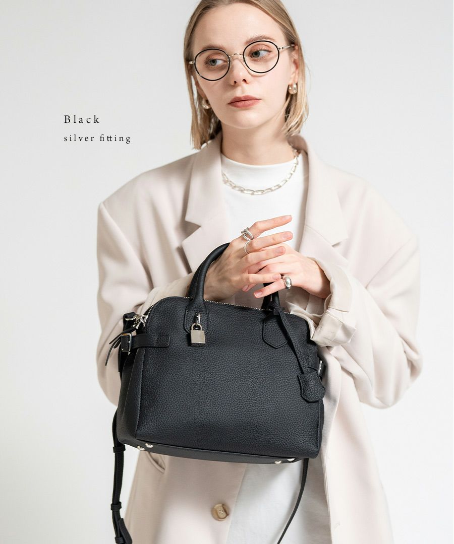 2way ショルダーバッグ ハンドバッグ レディース ファスナー付き 本革 トートバッグ【 Orietto オリエット 】 トープ