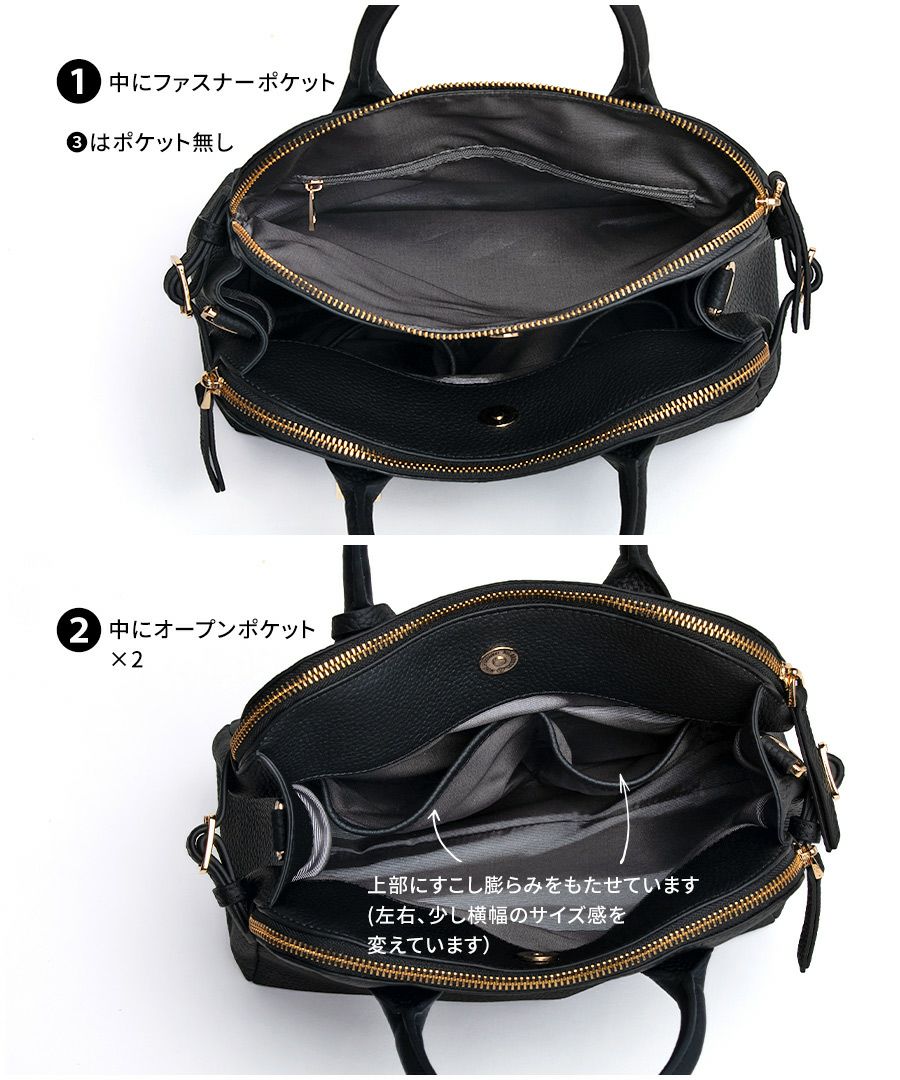 2way ショルダーバッグ ハンドバッグ レディース ファスナー付き 本革 トートバッグ【 Orietto オリエット 】 トープ