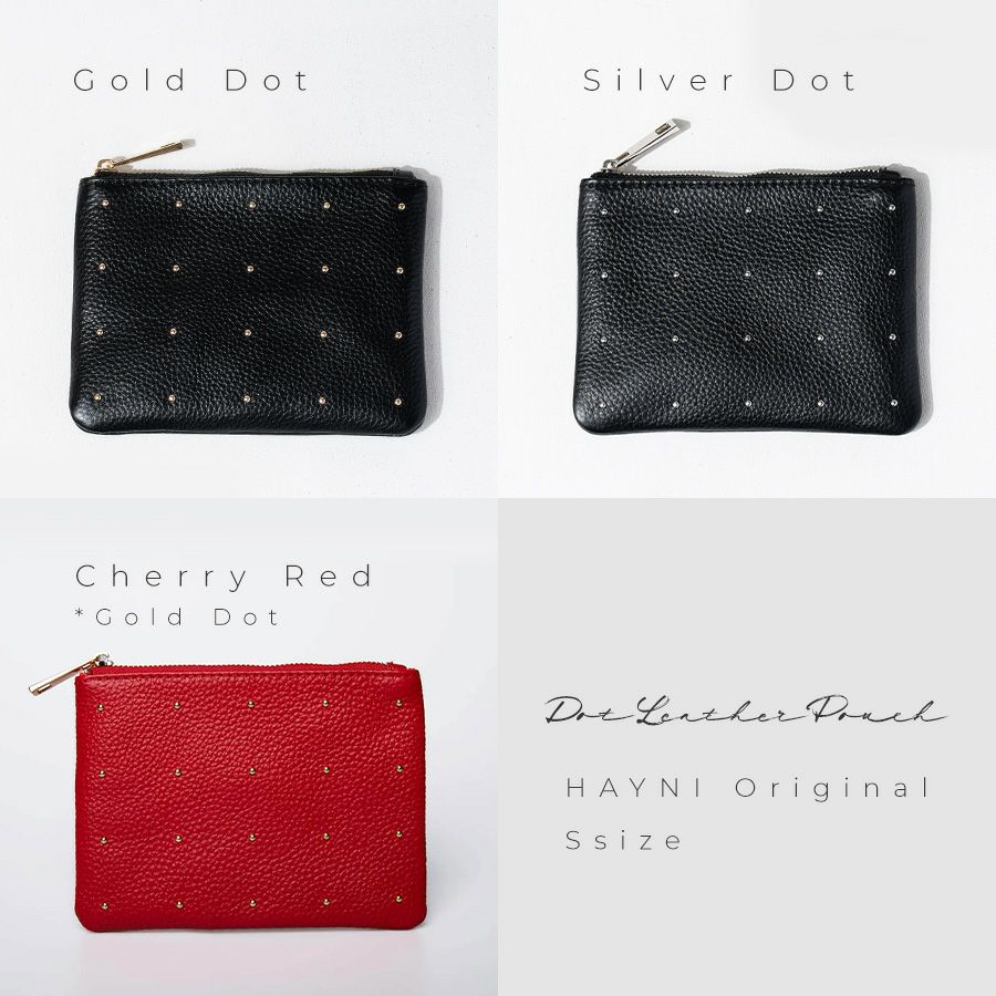 ドットレザーポーチSサイズ