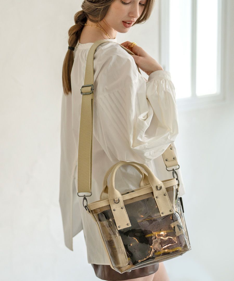 2way クリアバッグ ショルダーバッグ　Ganabie ガナビー Sサイズ【第2世代・改良版】