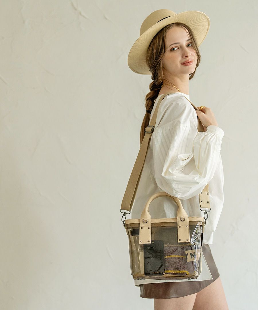 2way クリアバッグ ショルダーバッグ　Ganabie ガナビー Sサイズ【第2世代・改良版】