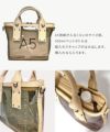 2wayクリアバッグ PVC ビニールバッグ Ganabie ガナビー Sサイズ  ダークブラウン