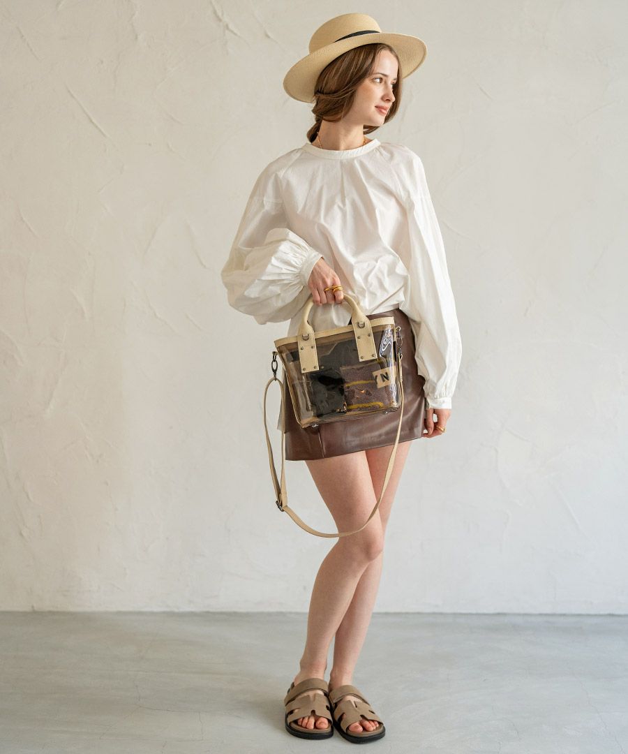 2way クリアバッグ ショルダーバッグ　Ganabie ガナビー Sサイズ【第2世代・改良版】