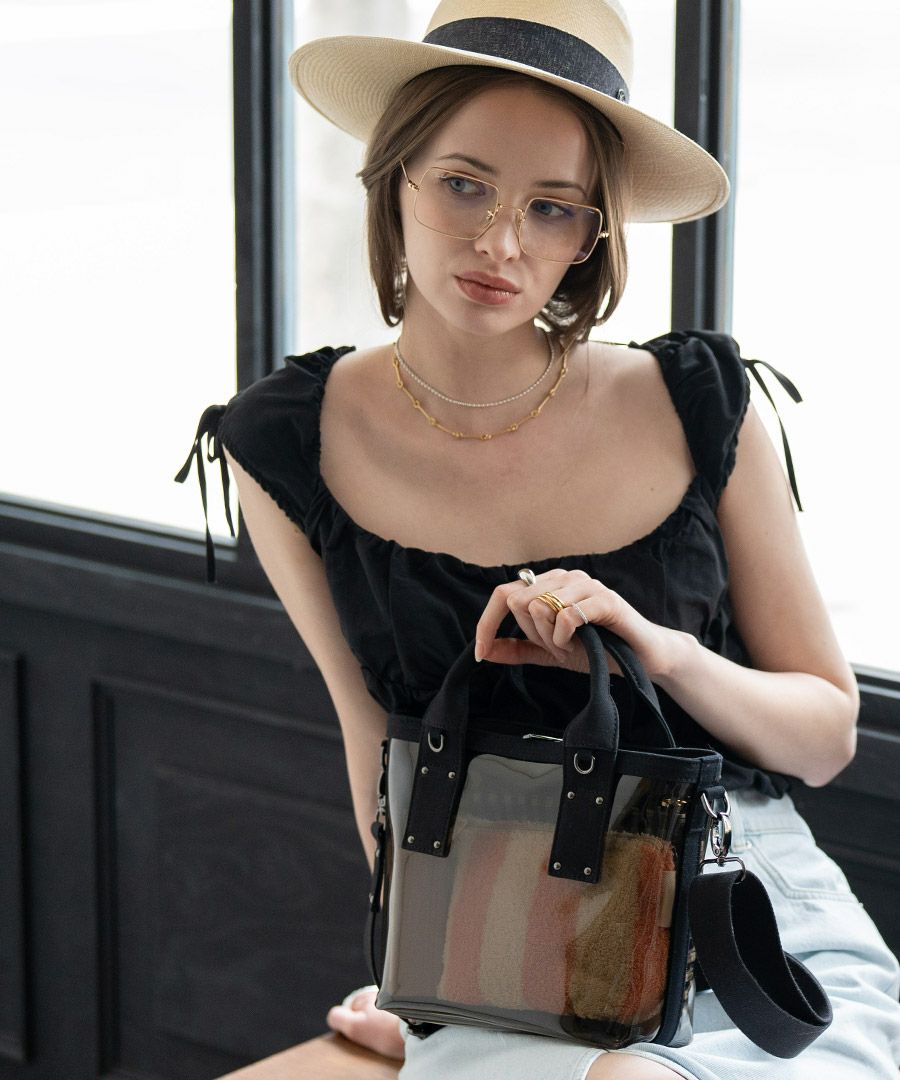 2way クリアバッグ ショルダーバッグ　Ganabie ガナビー Sサイズ【第2世代・改良版】