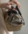ねこ モチーフ 巾着 かごバッグ【Minetpanie ミネットパニエ】