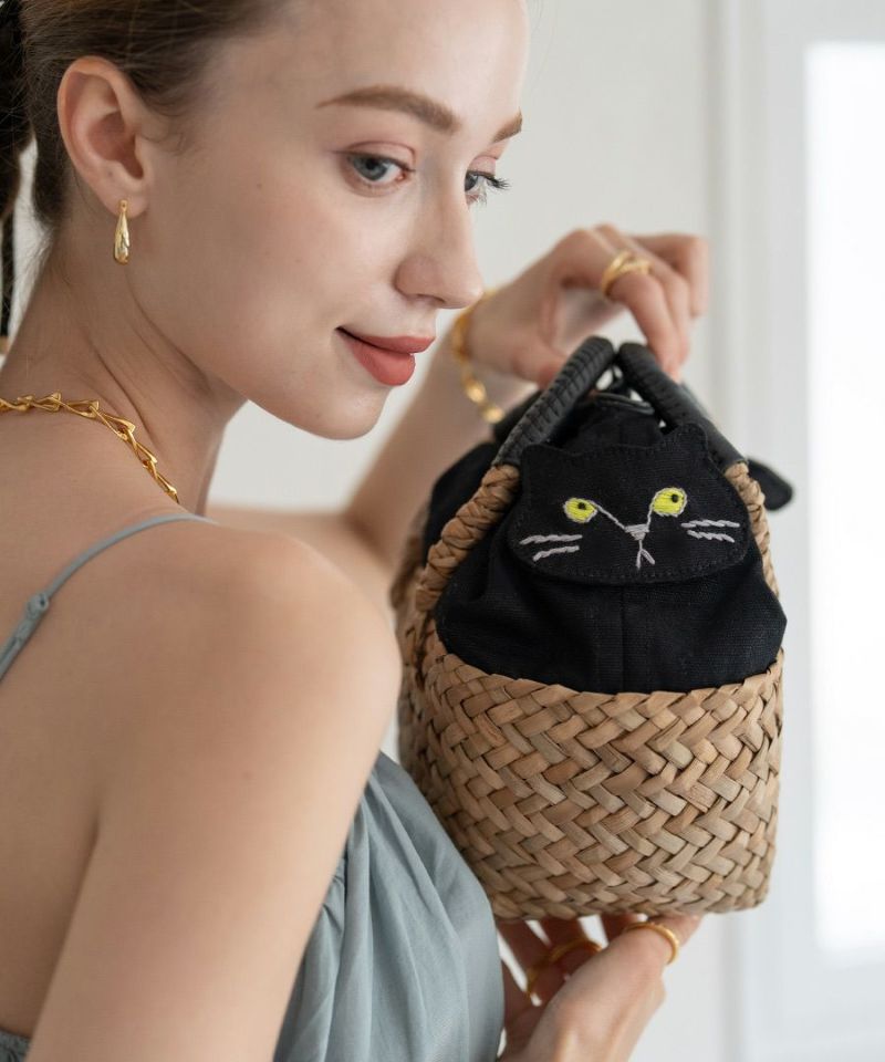 セール♥　HAYNI　ミネットパニエ　猫バック 楽天市場】【今すぐお迎え可能！】猫 ねこ かごバッグ