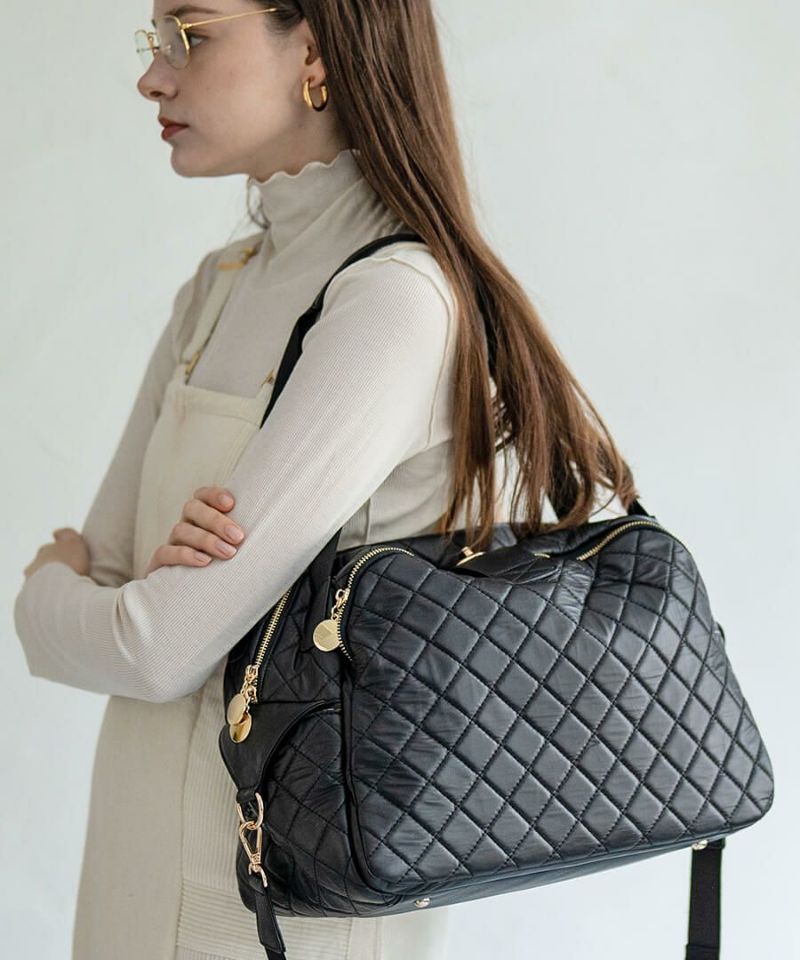 トラベルボストンバッグ　Loche Quilted Boston Bag ロシェキルティングボストン Lサイズ