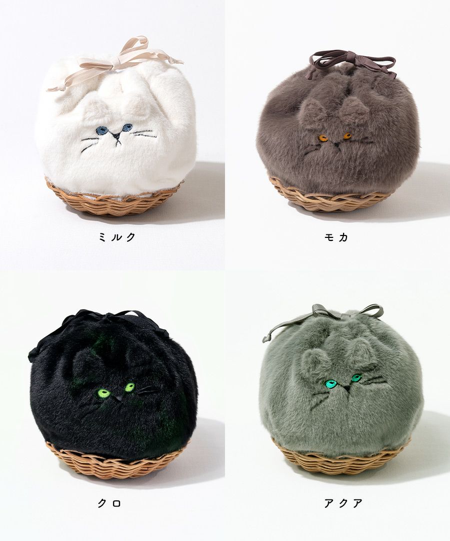 ねこモチーフ ファーショルダーバッグ minetpanifur ミネットパニファー