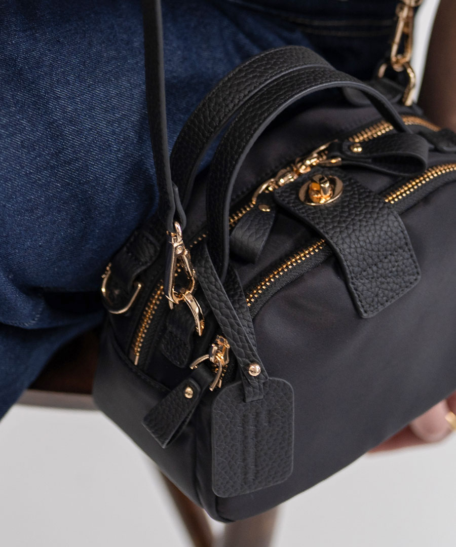 2wayナイロンショルダーバッグ Baby Nylon Loche べイビーナイロンロシェ グレージュ