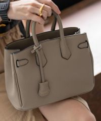 本革 2way ショルダーバッグ ハンドバッグ Lenne レネ グレージュ