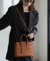 本革 2way ショルダーバッグ ハンドバッグ Lenne レネ キャメル
