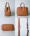 本革 2way ショルダーバッグ ハンドバッグ Lenne レネ キャメル