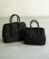 本革 2way ショルダーバッグ ハンドバッグ Lenne レネ ブラック