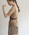 本革 2way ショルダーバッグ ハンドバッグ Lenne レネ グレージュ