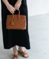 本革 2way ショルダーバッグ ハンドバッグ Lenne レネ キャメル