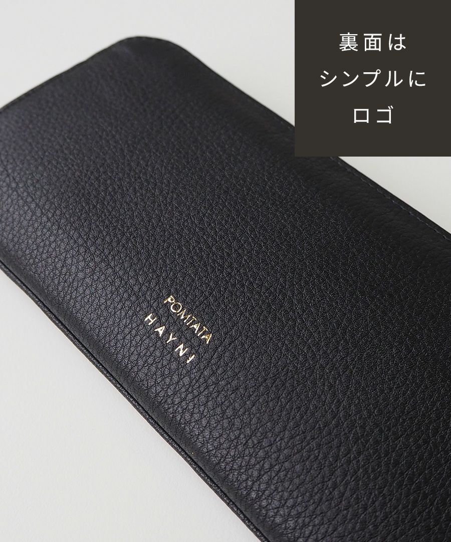 POMTATA ポンタタ ロングウォレット L字 長財布 ドットレザー