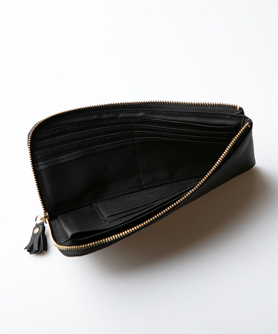 POMTATA ポンタタ ロングウォレット L字 長財布 ドットレザー