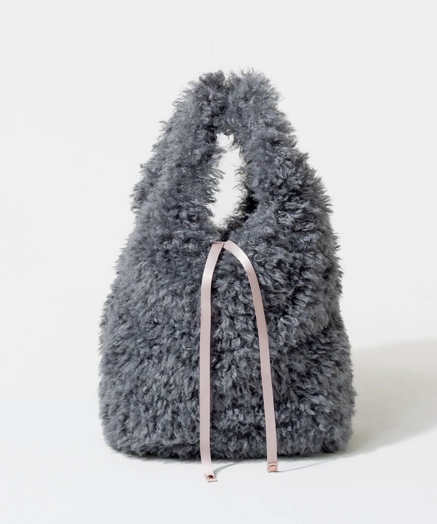 ファートートバッグ Pudle プドル グレー